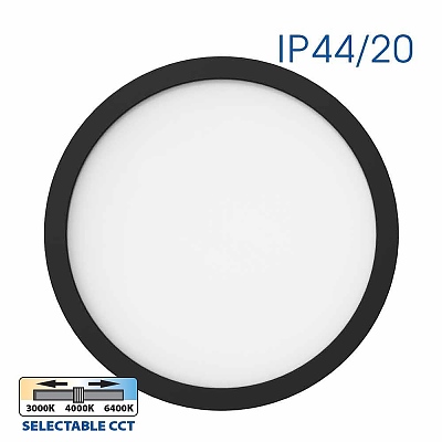 Плафон черен NEBULA LED ∙ 12W-18W-24W ∙ CCT-SWITCH ∙ 3000K-4000K-6000K