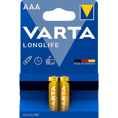 Алкални батерии Varta Longlife AAA LR03 2 броя