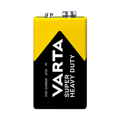 Усилени цинкови батерии Varta Super Heavy Duty 6F22 9V 1 брой фолио