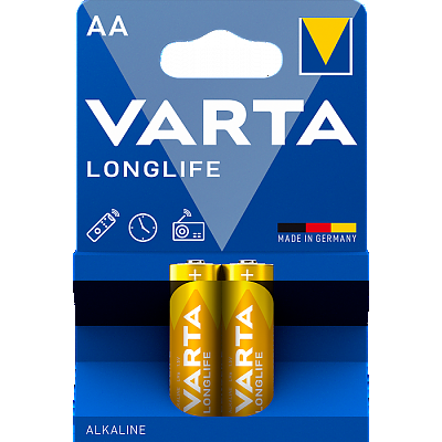 Алкални батерии Varta Longlife АА LR6 2 броя