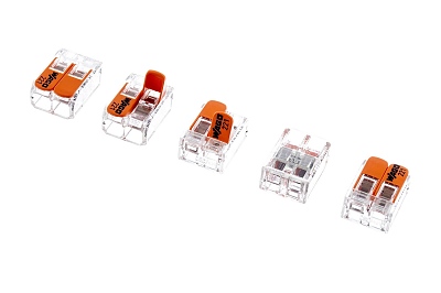 Клема 2х4mm2 221-412 за многожилен и твърд проводник 