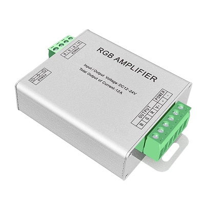 Усилвател за RGB лента ∙ 144W/288W IN 12/24V ∙ 3 - канален 