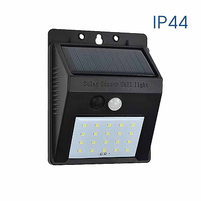 Аплик соларен със сензор LED PIN SOLAR LED ∙ 0.55W ∙ 110LM ∙ PIR ∙ 4000K ∙ IP44