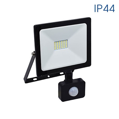 Прожектор със сензор NYX LED ∙ 20W ∙ черен ∙ 6400K ∙ IP44 VIVALUX 3974 