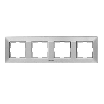 Рамка четворна хоризонтална св.сива 804242 Аркедия Слим, Panasonic