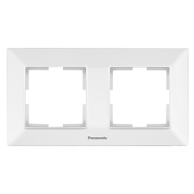 Рамка двойна хоризонтална бяла 802240 Аркедия Слим, Panasonic