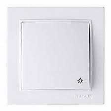  Ключ електрически-Бутон за стълбище, Цвят бял Nilson THOR, Нилсон