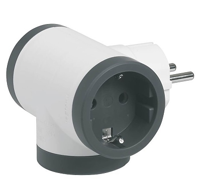 Разклонител трипосочен бял/черен 694520 LEGRAND