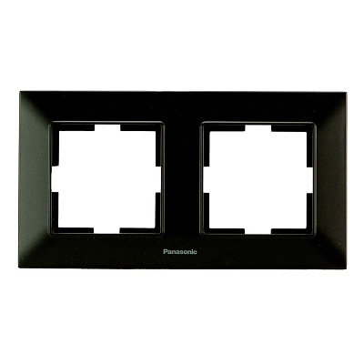 Рамка двойна хоризонтална черна 802270 Аркедия Слим, Panasonic