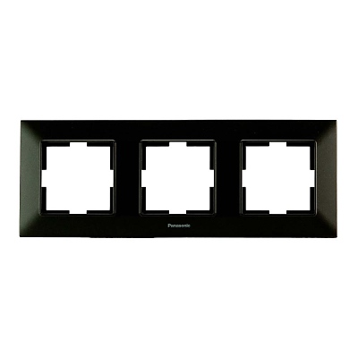 Рамка тройна хоризонтална черна 803270 Аркедия Слим, Panasonic