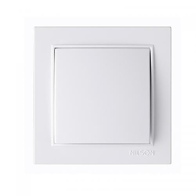 Ключ електрически единичен Сх.1 цвят бял, Nilson Thor Нилсон