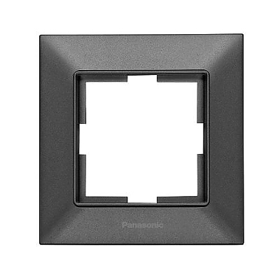 Рамка единична хоризонтална тъмно сива 801243 Аркедия Слим, Panasonic