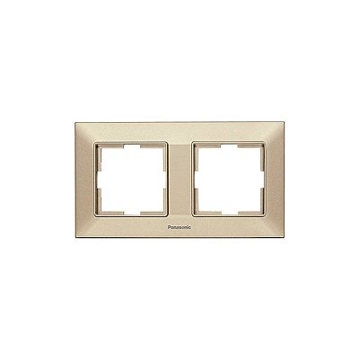 Рамка двойна АРКЕДИЯ СЛИМ бежова / 802244