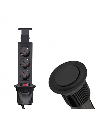 Модерна розетка за мебели LIFTBOX-CZ-3DE-01