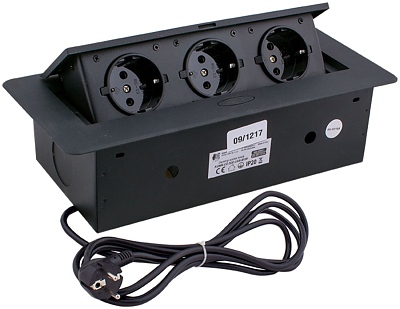 Контакт за вграждане черен KOMB-CZ-DE-M01W