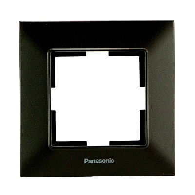 Рамка единична хоризонтална черна 801230 Аркедия Слим, Panasonic