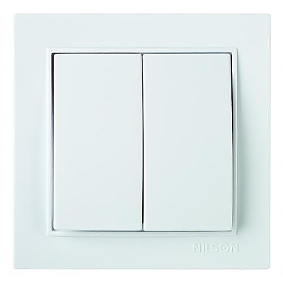 Ключ електрически двоен Сх.5 цвят Бял скрит монтаж Nilson Thor Нилсон