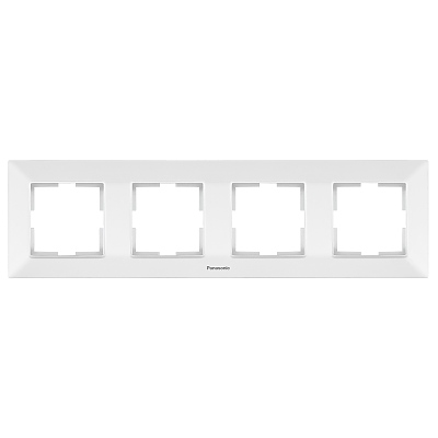 Рамка четворна хоризонтална бяла 804240 Аркедия Слим, Panasonic