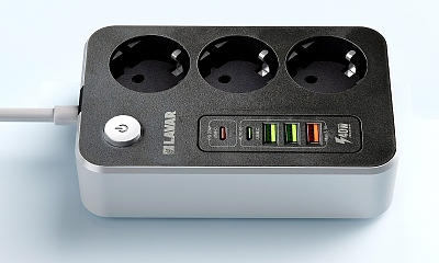 Разклонител 3 гнезда LAVAR USB-C GU320 5333