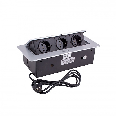 Контакт за вграждане алуминий KOMB-ALU-DE-M01W