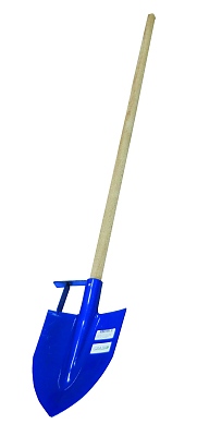 Лопата права 365 х 205 мм. с дръжка 1170 мм. и допълнителна степенка GR04030