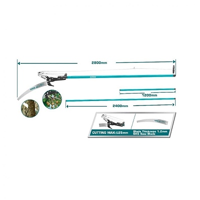 Телескопичен трион и ножица за клони TOTAL2.8М THEPS25281