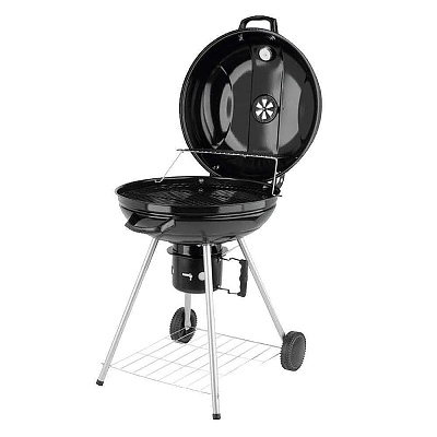 Барбекю градинско с капак на дървени въглища 99584