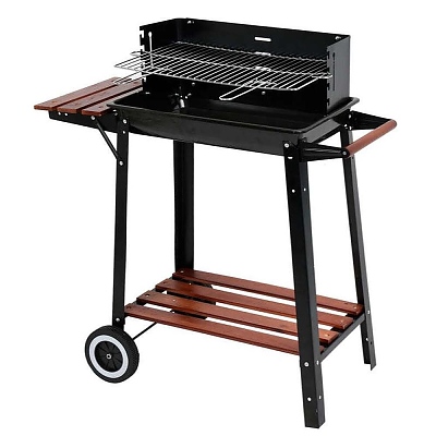 Барбекю градинско с капак на дървени въглища Ф48Х28см 99585