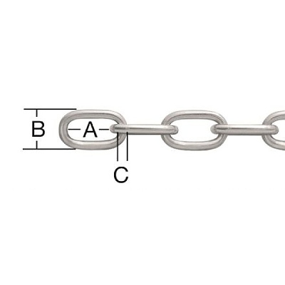 Верига стоманена поцинкована 7мм 
