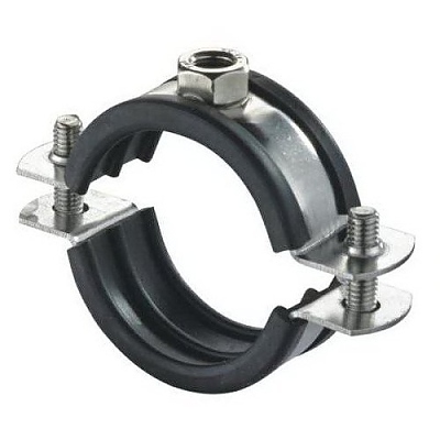 Скоба за тръба с уплътнение и гайка 