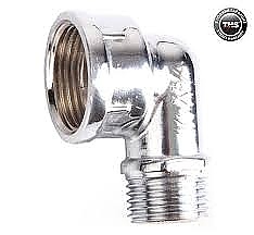 Коляно нипел месинг хром 