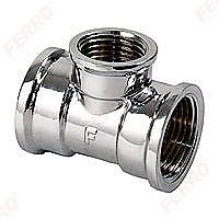 Тройник редуктивен хром 3/4ж  -1/2ж  -3/4ж / 18214