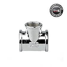 Тройник месинг хром жжж