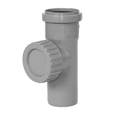 Пвц ревизия сива с уплътнител 