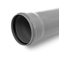 Пвц тръба сива муфирана / немуфирана 4м.