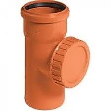 Пвц ревизия Ф110 оранжева с уплътнител 