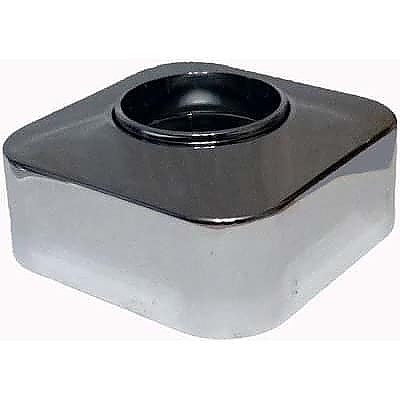 Розетка хром декоративна квадратна 70/70мм THS /9928