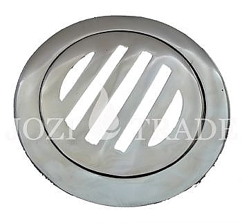 Решетка за сифон месинг хром кръгла Ф90 100332