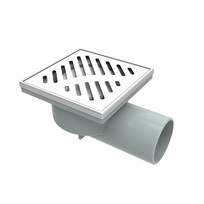 Подов сифон 100х100мм БЯЛ NEW GENERATION 6414W