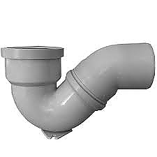 Сифон S пвц Ф110 сив с уплътнител 61200