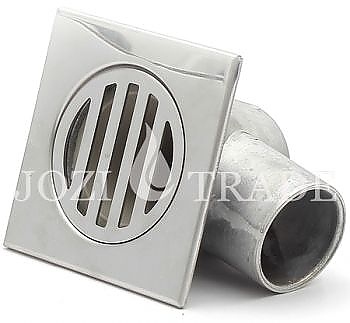 Сифон рогов алуминий неръждаема решетка Ф50 /1040