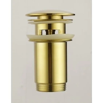 Сифон за мивка с клик затваряне, цвят полирано злато, САХАРА 707G, Интер Керамик