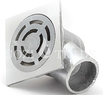 Сифон рогов квадратен алуминий с евро отвор Ф50/1023