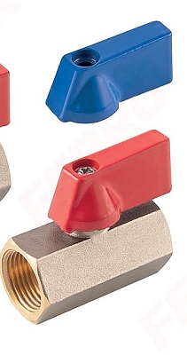 Сферичен мини кран месинг 3/8 ж/ж  KRN10 