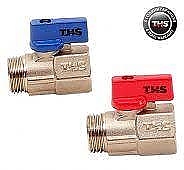 Сферичен кран мини синя/червена ръкохватка1/2''мж THS THERMOSTYLE®/431
