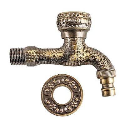 Канела 1/2 с щуцер арабски мотиви /жълта - 12 см/