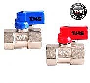 Сферичен кран мини синя/червена ръкохватка 1/2'' жж THS THERMOSTYLE®/4231