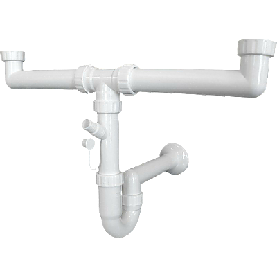 Сифон за двойна мивка 