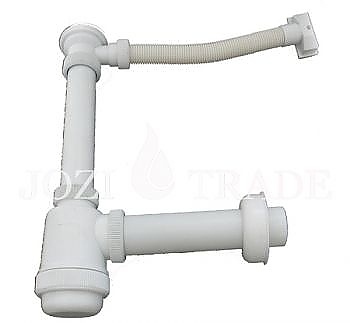 Сифон-гофрирана връзка за мивка с преливник 1 1/2