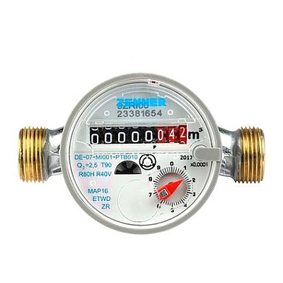 Вoдoмep студена вода без холендри с опция за дистанционно отчитане ETKD  ZENNER 3м3 1/2“